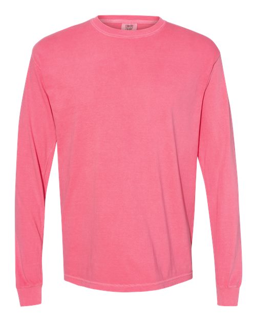 Comfort Colors Unisex Garment-Dyed Heavyweight Long Sleeve T-Shirt - Crunchberry Front