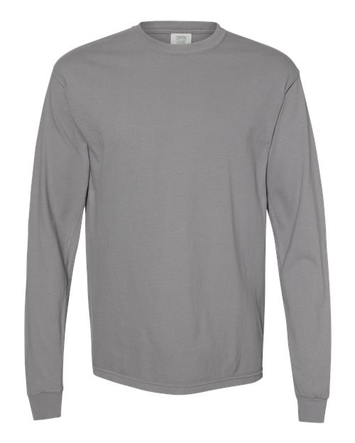 Comfort Colors Unisex Garment-Dyed Heavyweight Long Sleeve T-Shirt - Granite Front