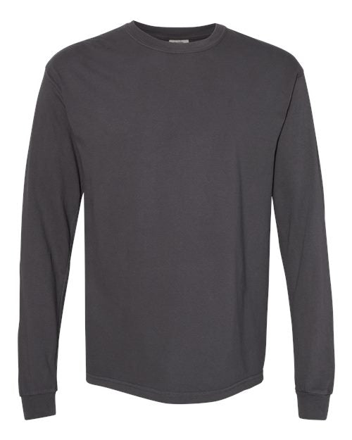 Comfort Colors Unisex Garment-Dyed Heavyweight Long Sleeve T-Shirt - Graphite Front