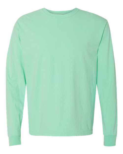 Comfort Colors Unisex Garment-Dyed Heavyweight Long Sleeve T-Shirt - Island Reef Front
