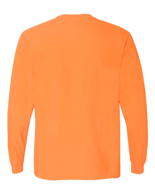 Unisex Garment-Dyed Heavyweight Long Sleeve T-Shirt - Melon Back