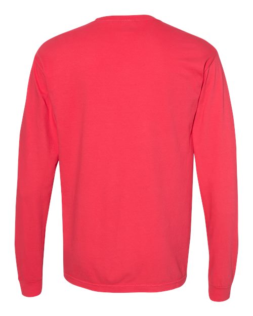Unisex Garment-Dyed Heavyweight Long Sleeve T-Shirt - Paprika Back
