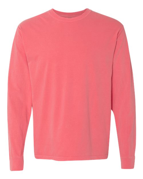 Comfort Colors Unisex Garment-Dyed Heavyweight Long Sleeve T-Shirt - Watermelon Front