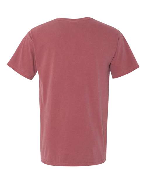 Unisex Garment-Dyed Heavyweight Pocket T-Shirt - Brick Back
