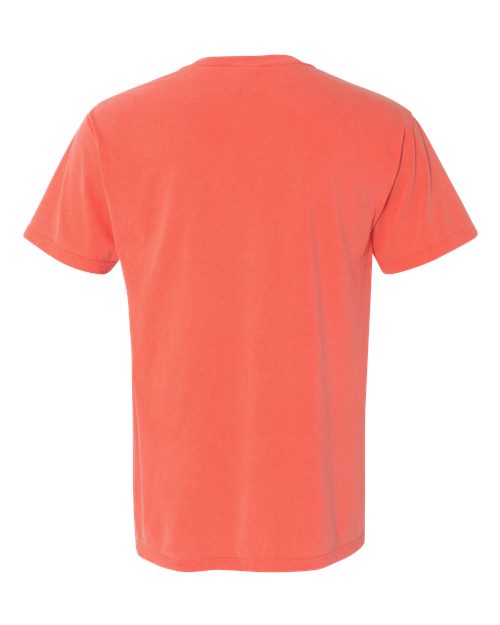 Unisex Garment-Dyed Heavyweight Pocket T-Shirt - Bright Salmon Back