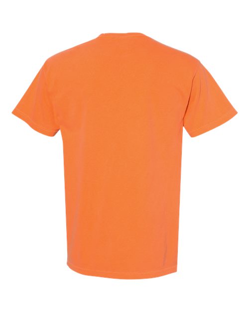 Unisex Garment-Dyed Heavyweight Pocket T-Shirt - Burnt Orange Back