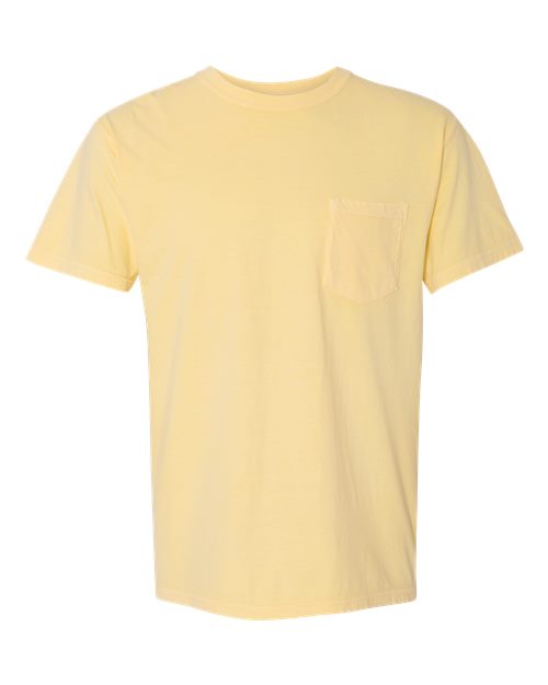 Unisex Garment-Dyed Heavyweight Pocket T-Shirt - Butter Front