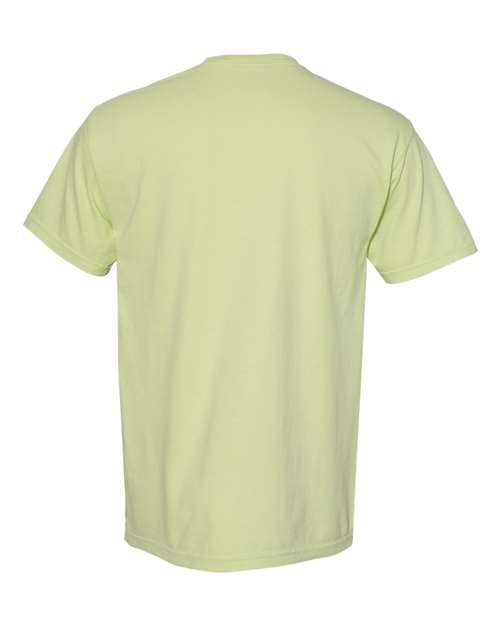 Unisex Garment-Dyed Heavyweight Pocket T-Shirt - Celadon Back