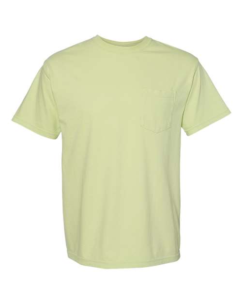 Unisex Garment-Dyed Heavyweight Pocket T-Shirt - Celadon Front