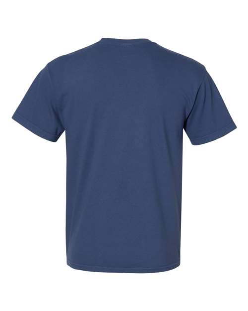 Unisex Garment-Dyed Heavyweight Pocket T-Shirt - China Blue Back