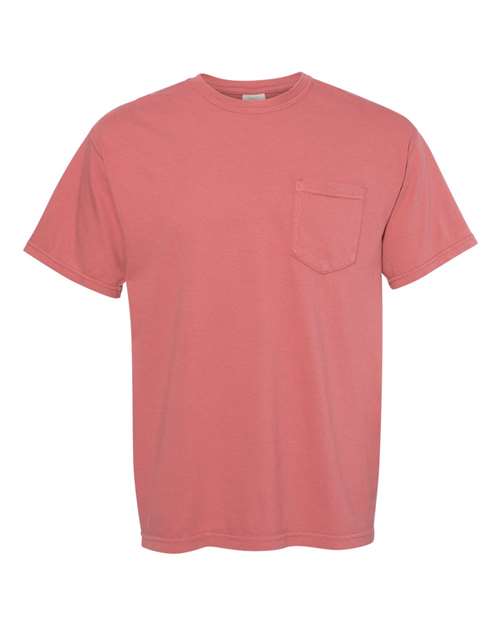 Unisex Garment-Dyed Heavyweight Pocket T-Shirt - Cumin Front