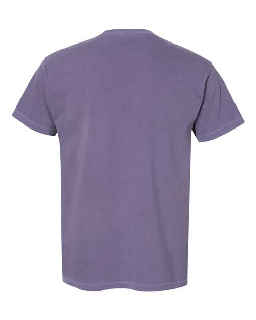 Unisex Garment-Dyed Heavyweight Pocket T-Shirt - Grape Back