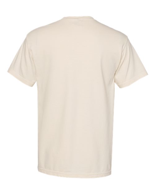 Unisex Garment-Dyed Heavyweight Pocket T-Shirt - Ivory Back