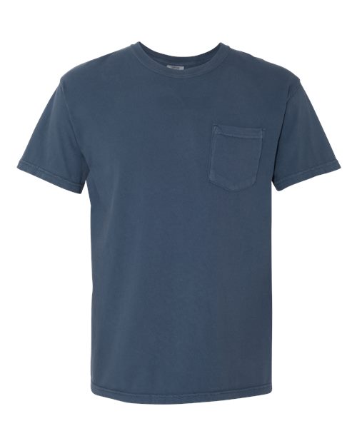 Unisex Garment-Dyed Heavyweight Pocket T-Shirt - Midnight Front