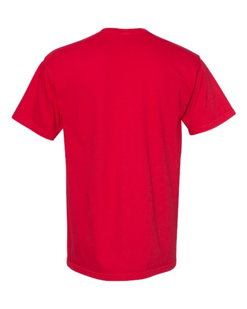 Unisex Garment-Dyed Heavyweight Pocket T-Shirt - Red Back