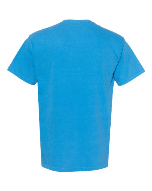Unisex Garment-Dyed Heavyweight Pocket T-Shirt - Royal Caribe Back