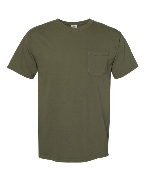 Unisex Garment-Dyed Heavyweight Pocket T-Shirt - Sage Front