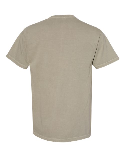 Unisex Garment-Dyed Heavyweight Pocket T-Shirt - Sandstone Back