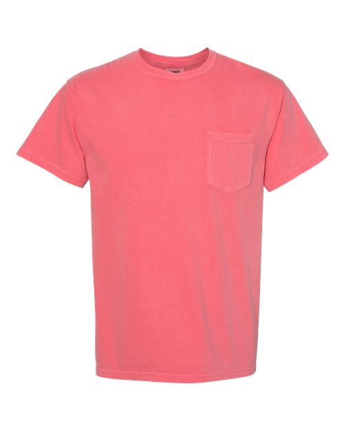 Unisex Garment-Dyed Heavyweight Pocket T-Shirt - Watermelon Front