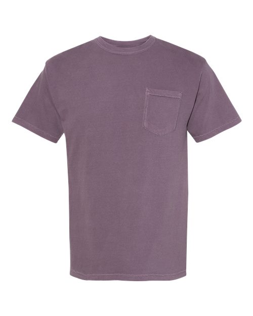Unisex Garment-Dyed Heavyweight Pocket T-Shirt - Wine Front