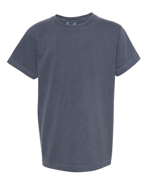 Youth Garment-Dyed Heavyweight T-Shirt - Denim Front