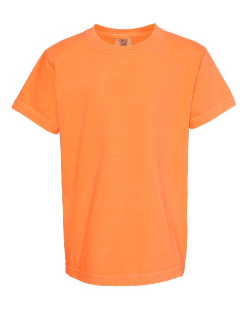Youth Garment-Dyed Heavyweight T-Shirt - Melon Front
