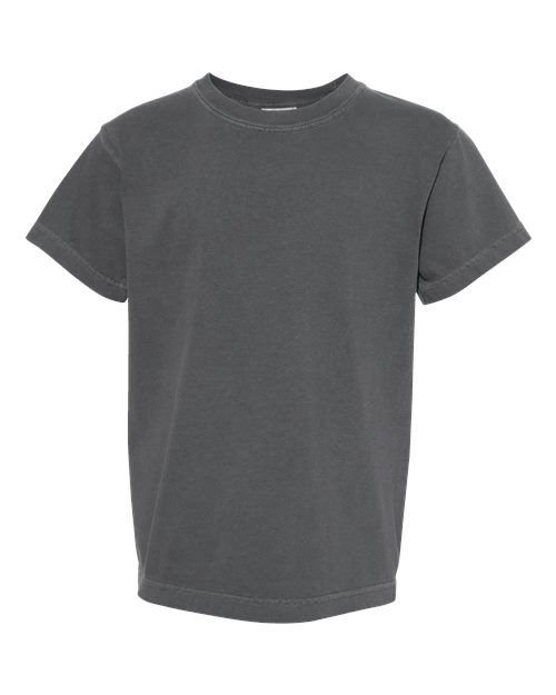 Youth Garment-Dyed Heavyweight T-Shirt - Pepper Front