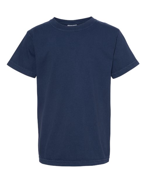 Youth Garment-Dyed Heavyweight T-Shirt - True Navy Front