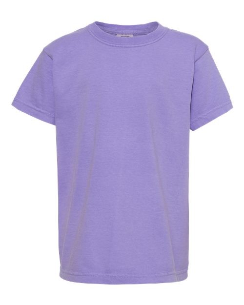 Youth Garment-Dyed Heavyweight T-Shirt - Violet Front