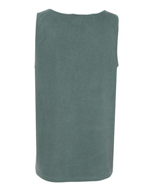 Unisex Garment-Dyed Heavyweight Tank Top - Blue Spruce Back
