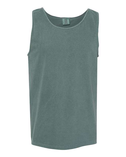 Unisex Garment-Dyed Heavyweight Tank Top - Blue Spruce Front