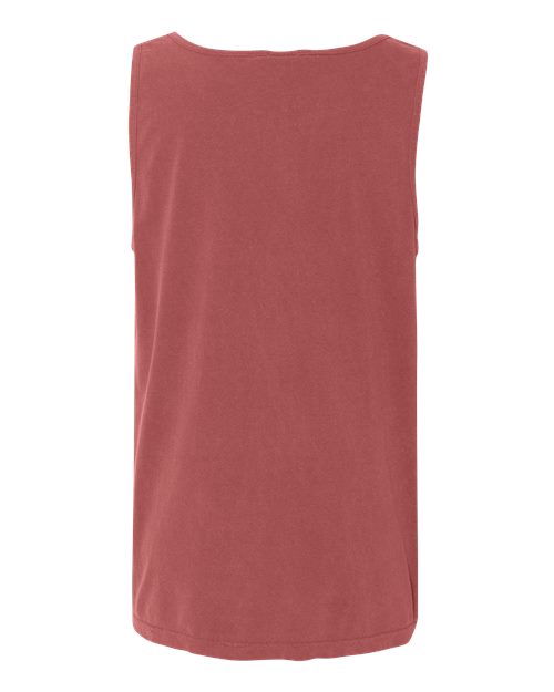Unisex Garment-Dyed Heavyweight Tank Top - Brick Back