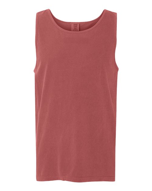 Unisex Garment-Dyed Heavyweight Tank Top - Brick Front