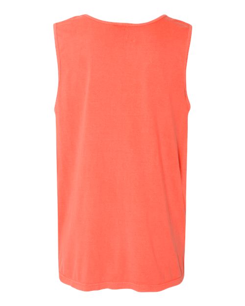 Unisex Garment-Dyed Heavyweight Tank Top - Bright Salmon Back