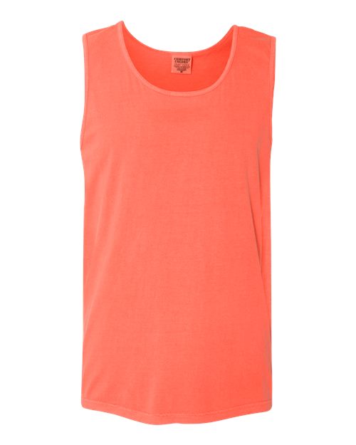 Unisex Garment-Dyed Heavyweight Tank Top - Bright Salmon Front