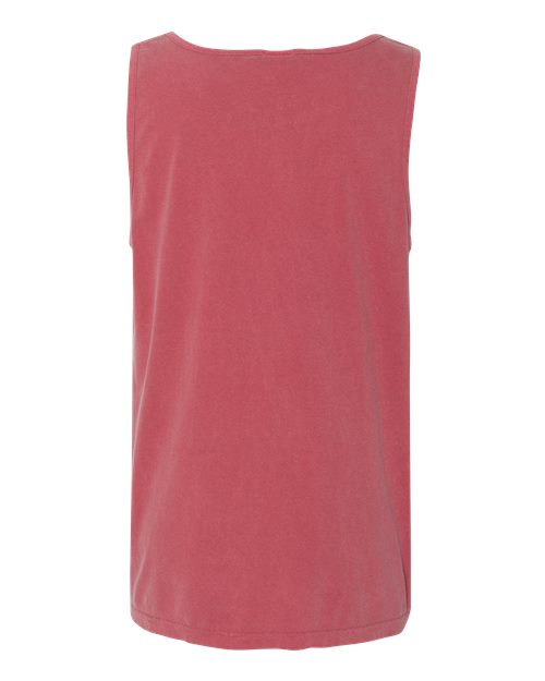 Unisex Garment-Dyed Heavyweight Tank Top - Crimson Back
