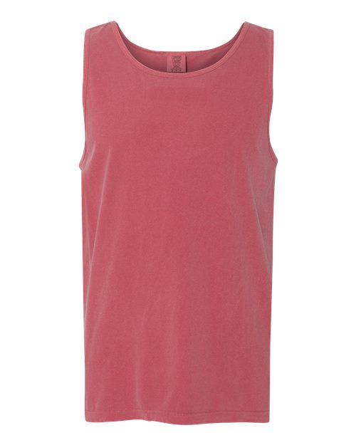 Unisex Garment-Dyed Heavyweight Tank Top - Crimson Front