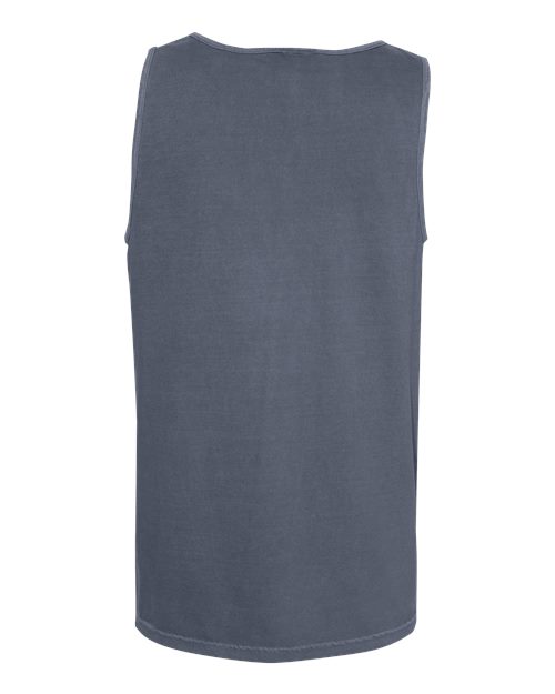 Unisex Garment-Dyed Heavyweight Tank Top - Denim Back
