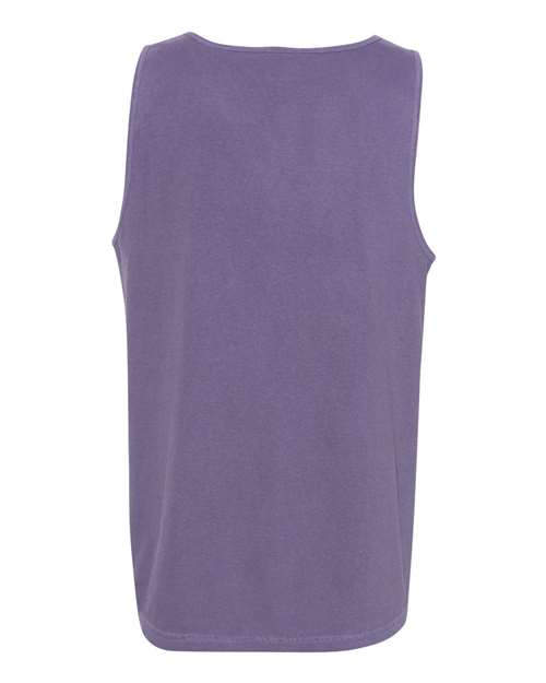 Unisex Garment-Dyed Heavyweight Tank Top - Grape Back