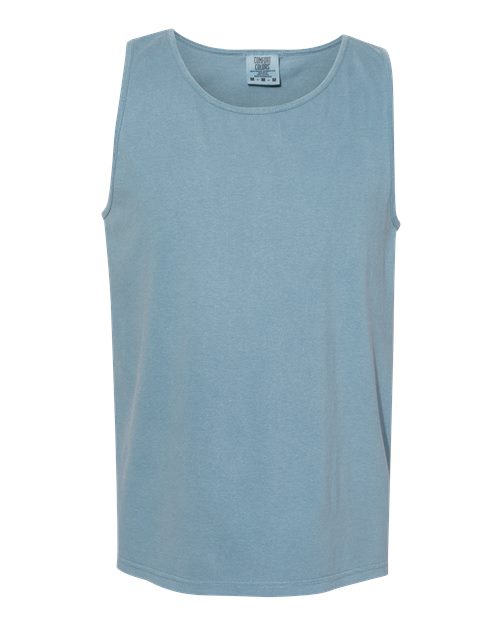 Unisex Garment-Dyed Heavyweight Tank Top - Ice Blue Front
