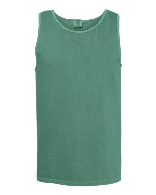 Unisex Garment-Dyed Heavyweight Tank Top - Light Green Front