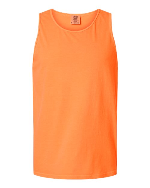 Unisex Garment-Dyed Heavyweight Tank Top - Melon Front