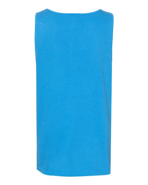 Unisex Garment-Dyed Heavyweight Tank Top - Royal Caribe Back