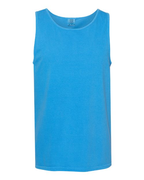 Unisex Garment-Dyed Heavyweight Tank Top - Royal Caribe Front
