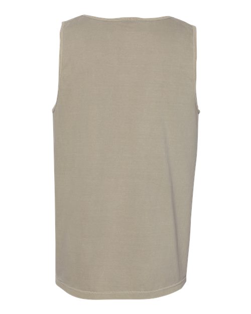 Unisex Garment-Dyed Heavyweight Tank Top - Sandstone Back