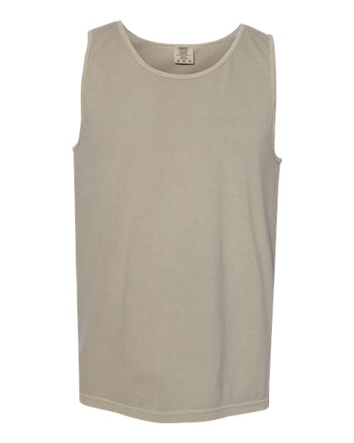 Unisex Garment-Dyed Heavyweight Tank Top - Sandstone Front