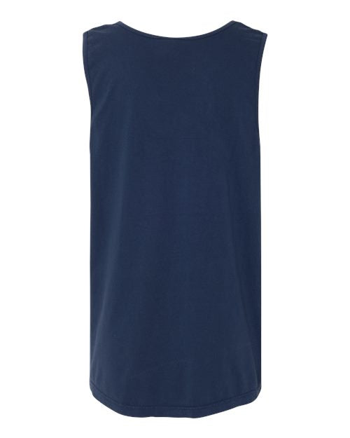 Unisex Garment-Dyed Heavyweight Tank Top - True Navy Back