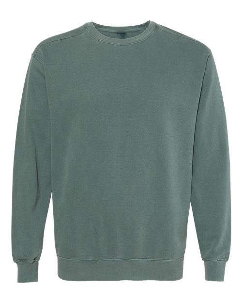Unisex Garment-Dyed Crewneck Sweatshirt - Blue Spruce Front