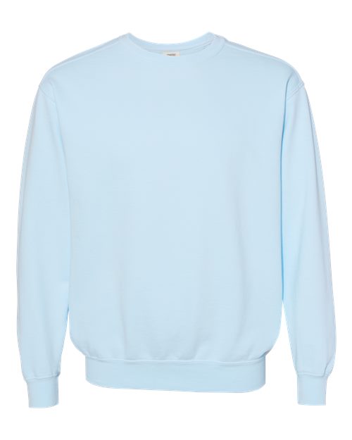 Unisex Garment-Dyed Crewneck Sweatshirt - Chambray Front