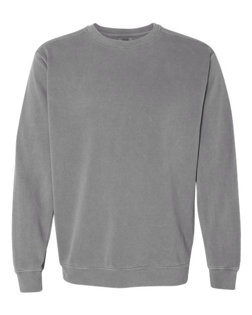 Unisex Garment-Dyed Crewneck Sweatshirt - Grey Front